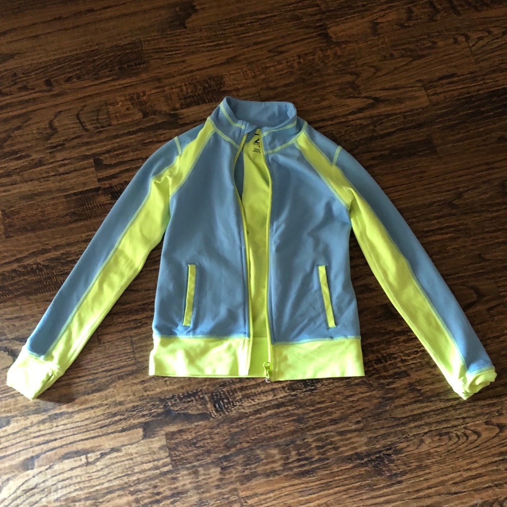 Blue and green athletic jacket